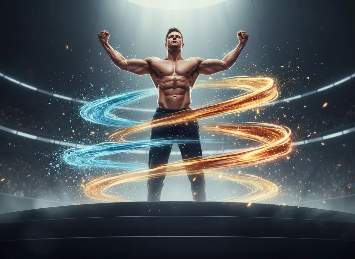 Slide A ciência da invencibilidade: notas que aumentam a percepção de vigor físico