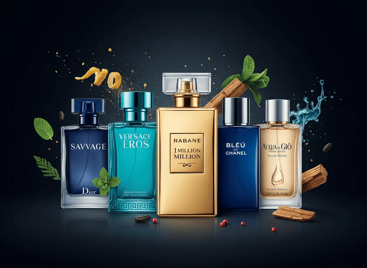 Capa do post Os 10 Perfumes Masculinos Mais Vendidos em 2025: Guia Completo Para Encontrar a Sua Fragrância Ideal